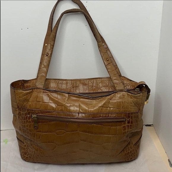 Ralph LAURN CROC EMBOSSED SATCHEL - Picture 3 of 10